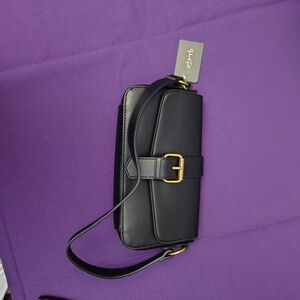 Elegant Black Leather Shoulder Bag